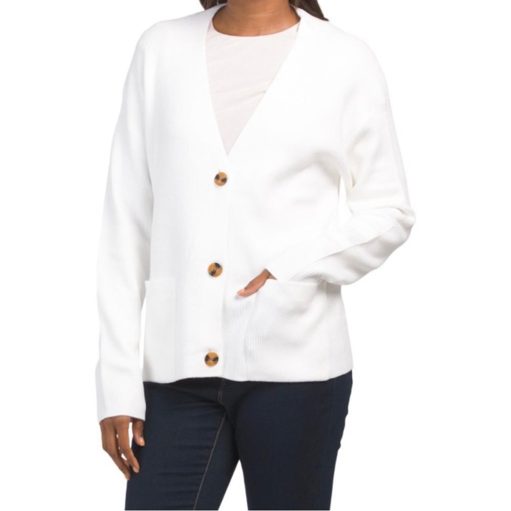 French Connection white cardigan S